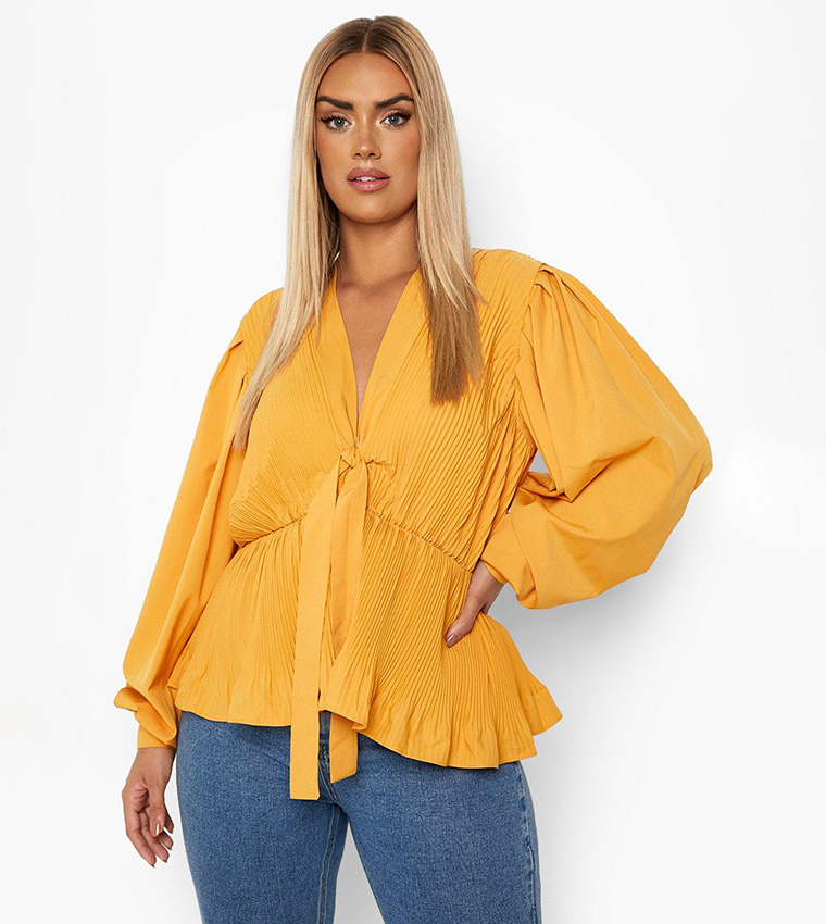 boohoo yellow top
