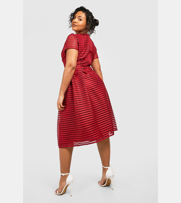 Buy Boohoo Boutique Full Skirted Prom Midi Dress In Red 6thStreet Kuwait