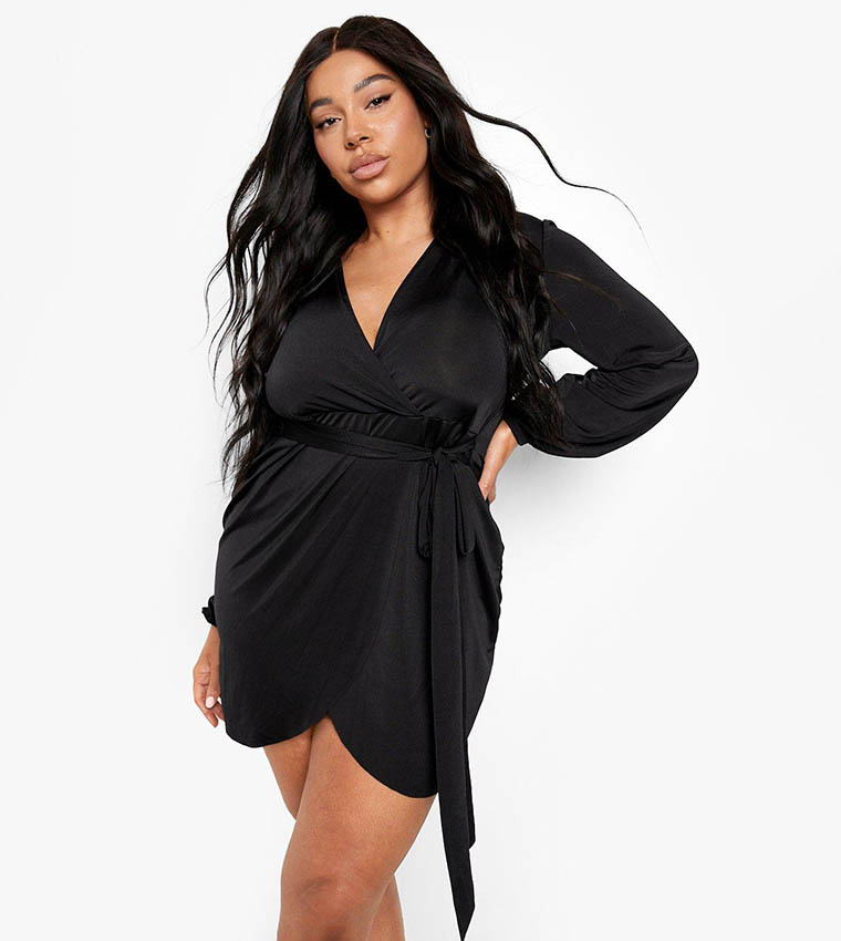 Prom Dresses Plus Size Plunge Dress Womens Blazer Black Leather Faux Leather  Wrap Dress Buy Boohoo