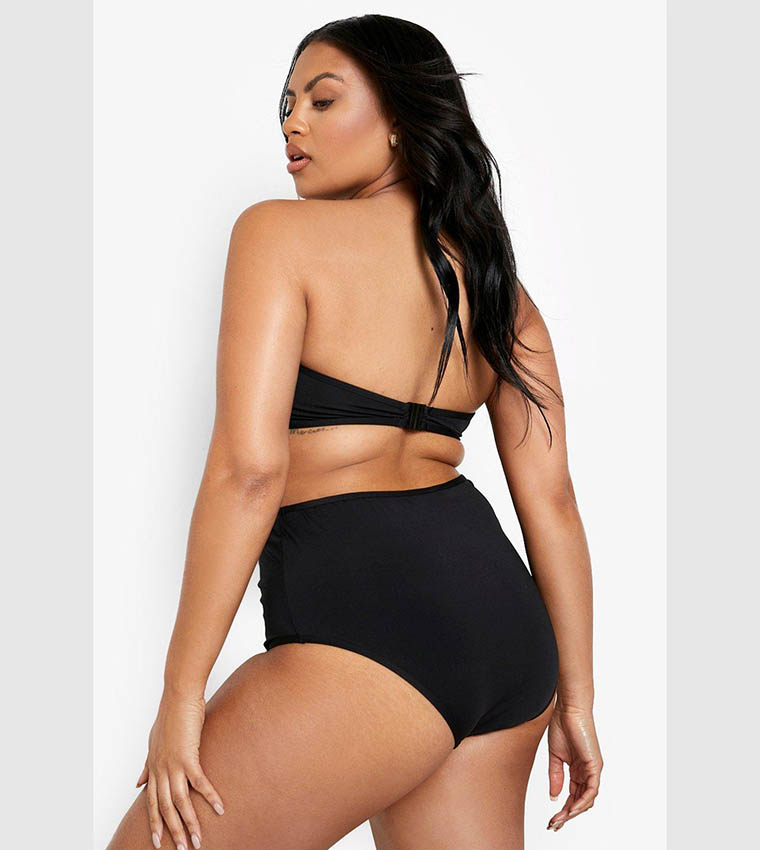 High Waist Bandeau Bikini Set