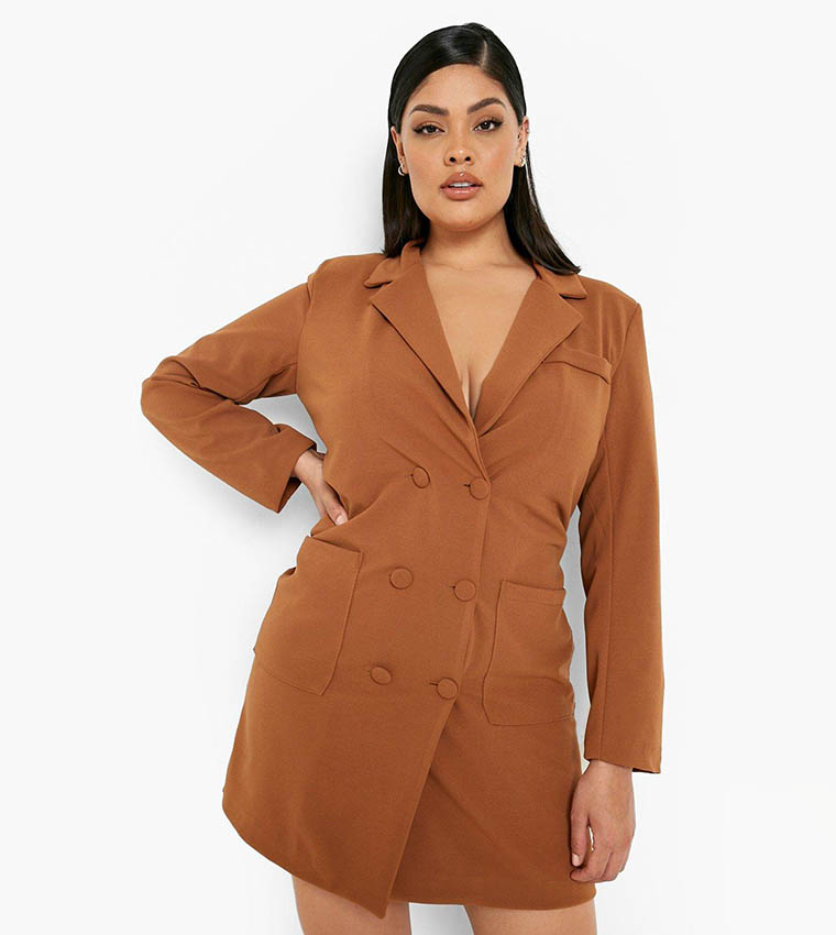 candalite dress burgundy Collarless Tailored Blazer main image 0