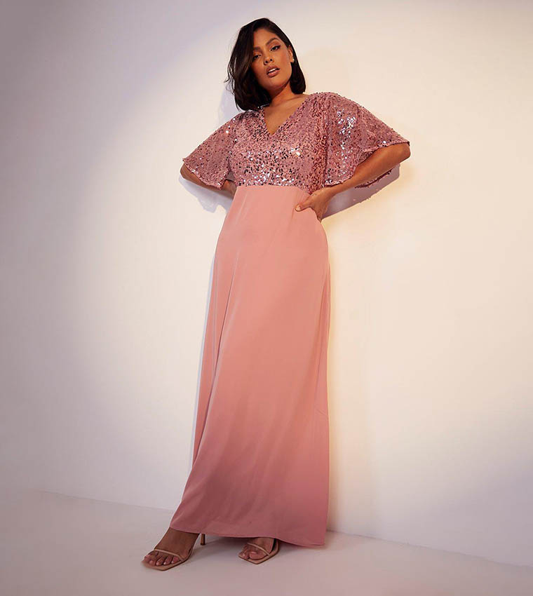 strapless open back dress Cornelia Hot Pink Strapless Maxi Dress With Oversized Bow  Club L London