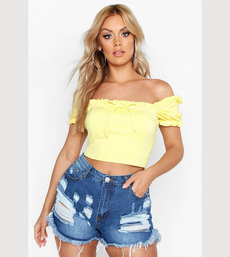 Extreme ripped sale denim shorts