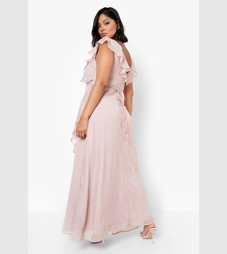 blush pink dress boohoo Pink Maxi Dresses