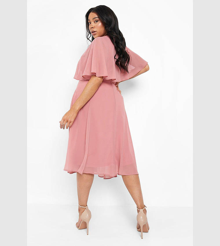 Chiffon midi skater clearance dress