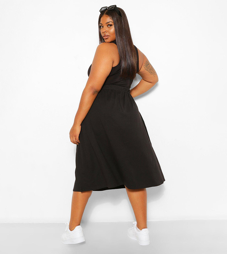 Plus size midi skater skirt sale