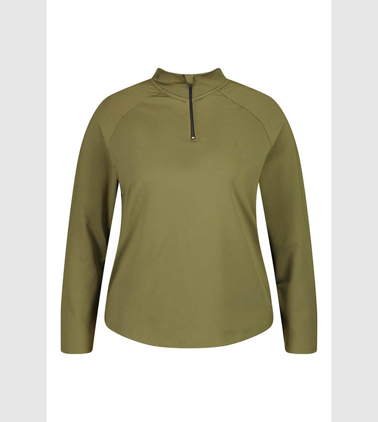 Activewear Raglan Funnel Neck Gym Top