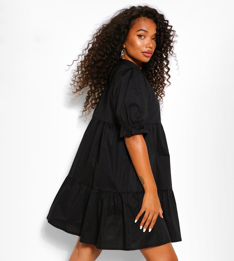 High neck smock dress hotsell