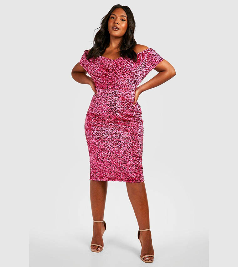 plus sequin off the shoulder wrap midi dress Midi Dress Plus Size Wrap Sequin Dress Plus Sequin Off The Shoulder Wrap Midi Dress