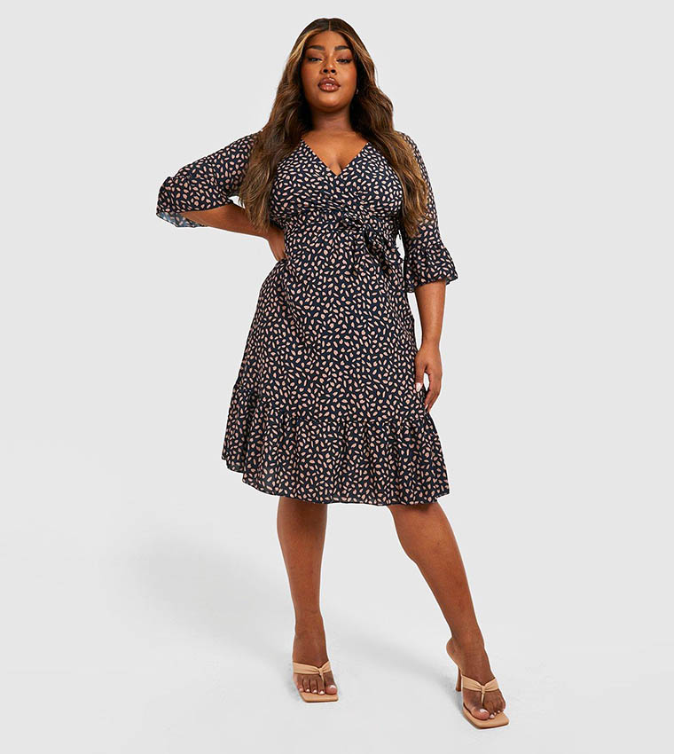 Boohoo spotty dress best sale