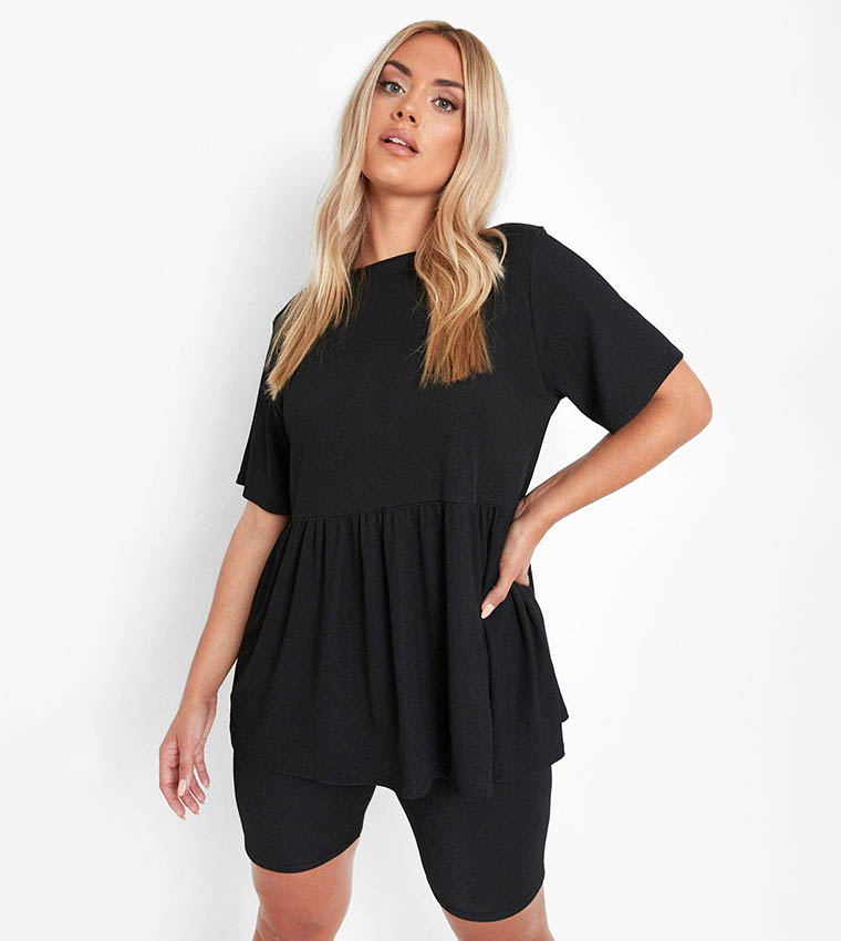 Boohoo cycling shorts hot sale co ord