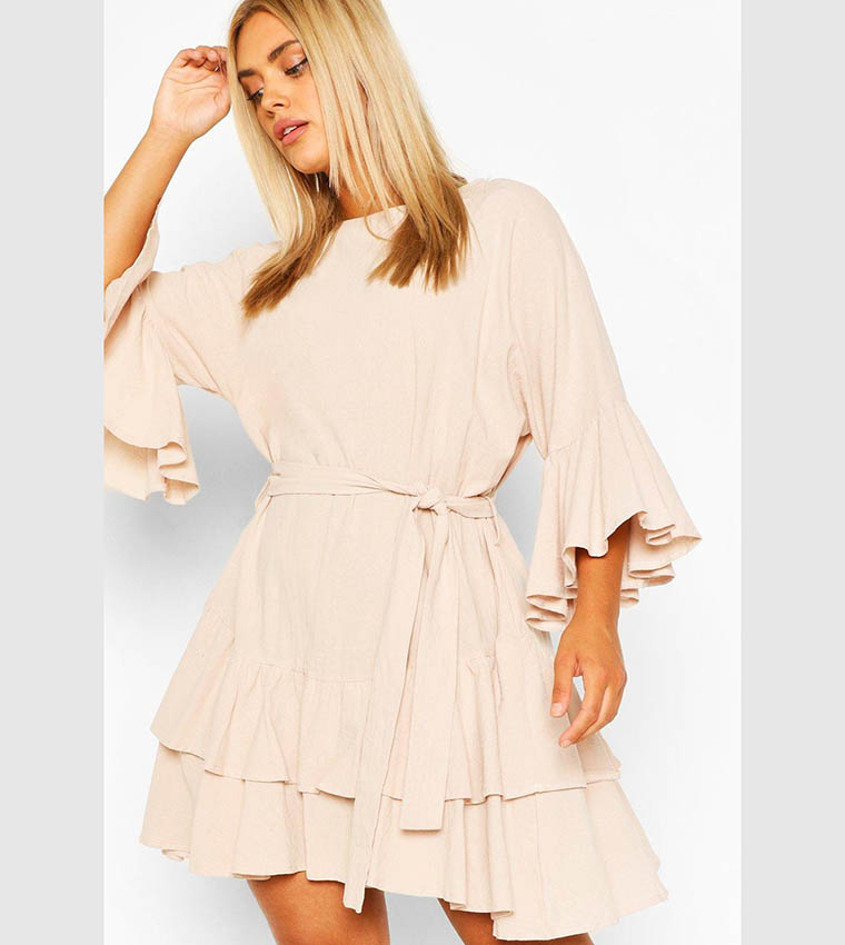 Boohoo khaki dress hotsell