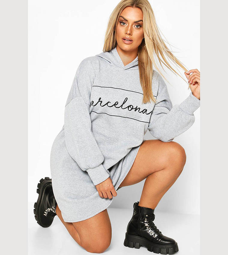 Oversized hoodie shop dress plus size