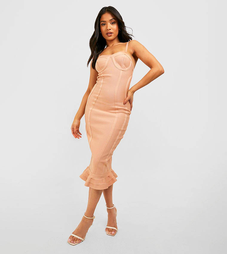 blue midi dress with white flowers Blue And White Floral Print Strappy Cut Out Midi Dress – AX Paris US