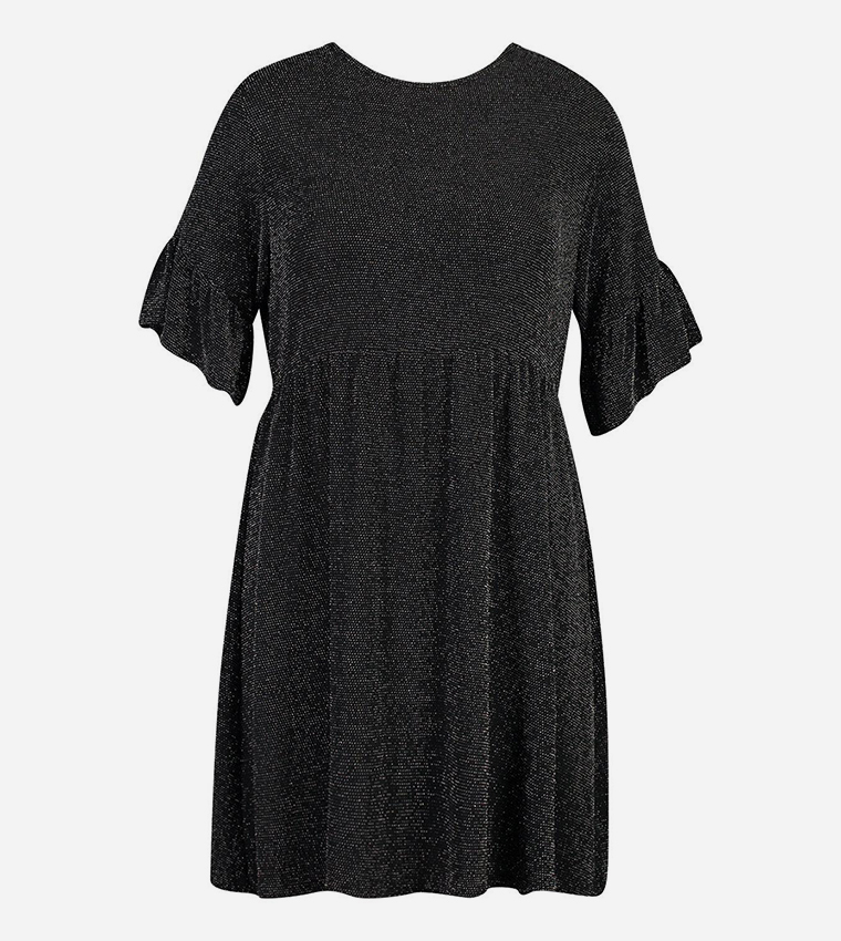 Buy Boohoo Glitter Shimmer Smock Dress In Silver | 6thstreet Bahrain Buy Boohoo Glitter Shimmer Smock Dress In Silver | 6thstreet Bahrain