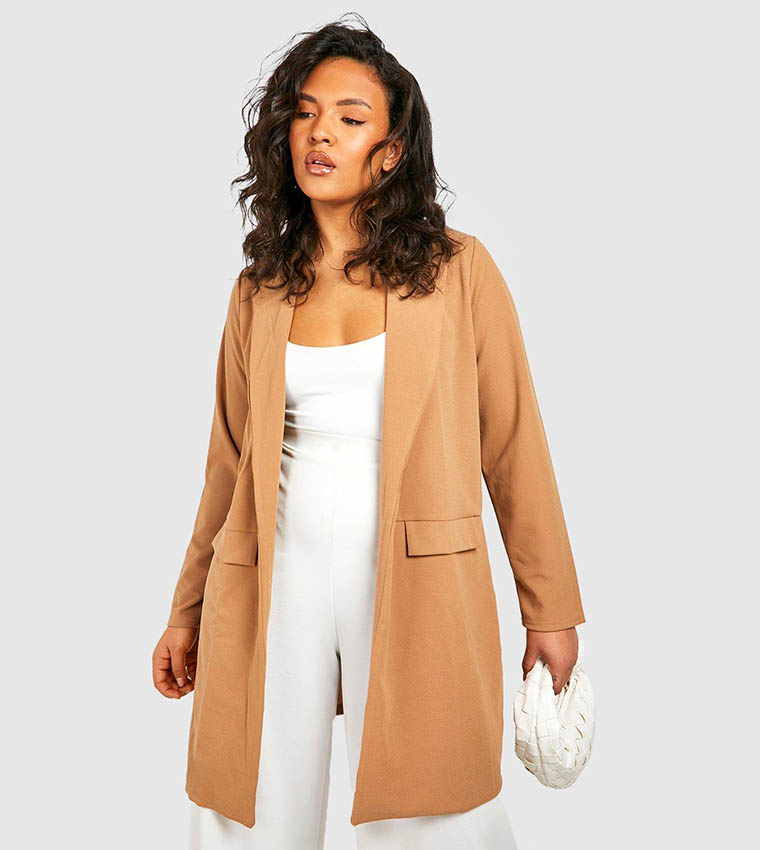 Camel boyfriend blazer hotsell