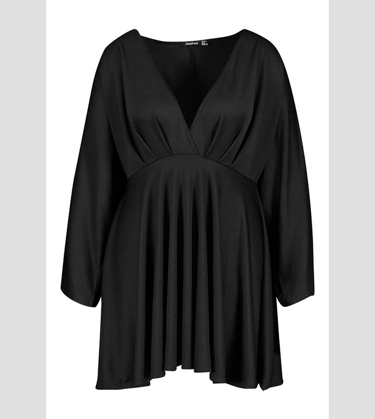 kimono skater dress Twin Sister Kimono Sleeve Plunge Skater Dress, $37 | Asos