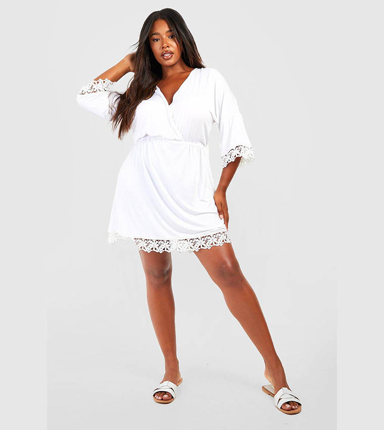 Beachwear cheap white dress