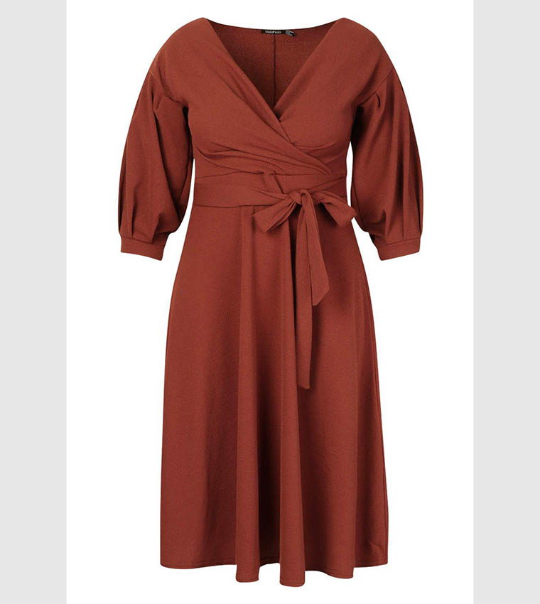 off the shoulder wrap midi dress boohoo review Black Off The Shoulder Wrap Midi Dress