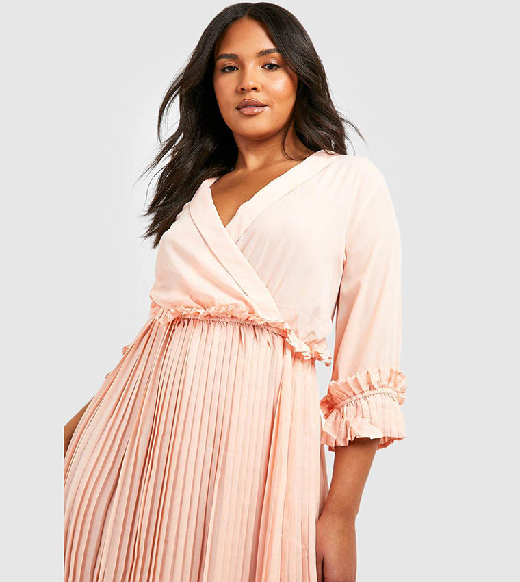 strapless open back dress Milly Pleated Midi Dress main image 0