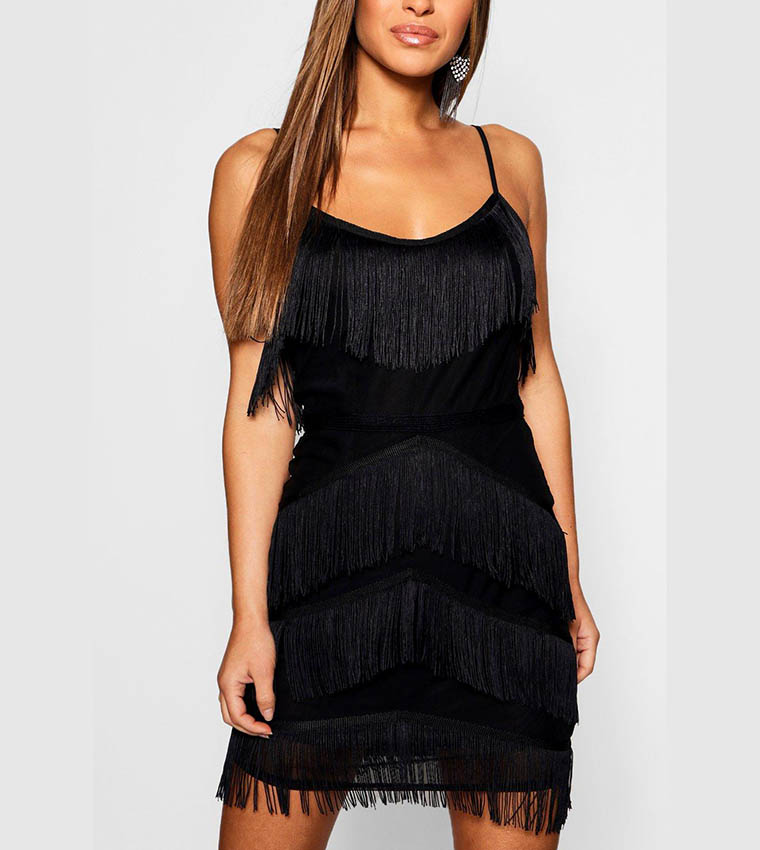 Little black fringe dress hotsell