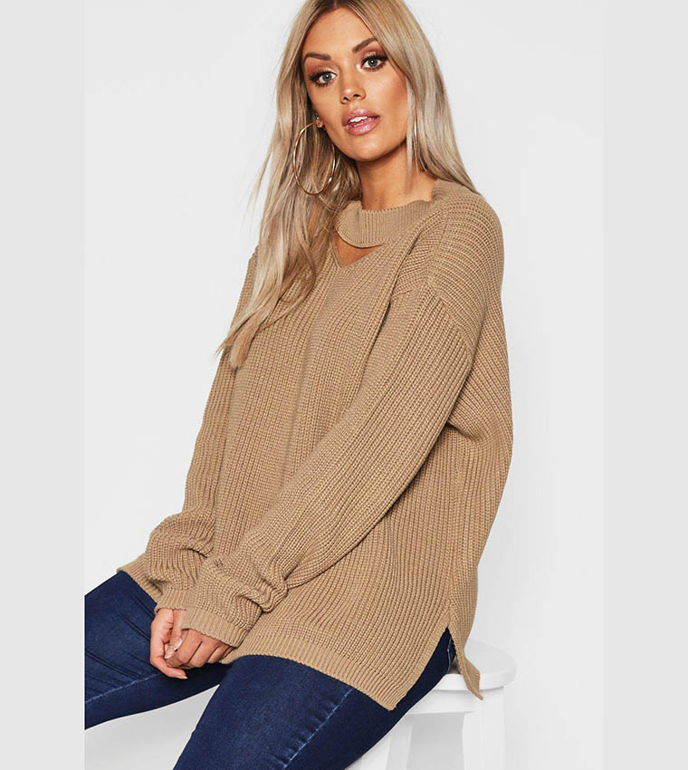 Oversized choker sweater sale