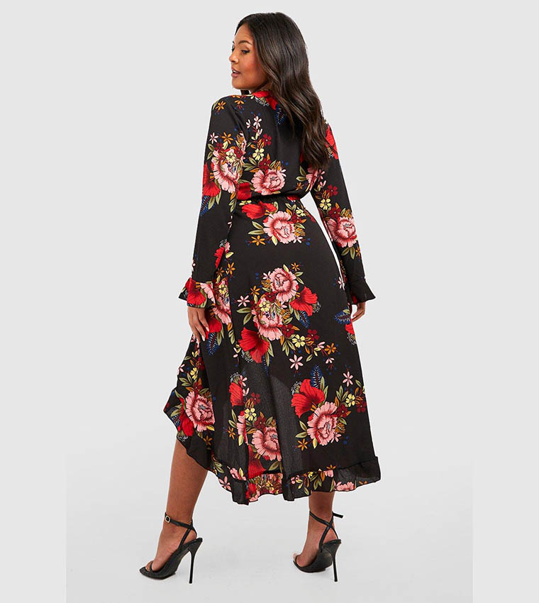 boohoo floral midi dress