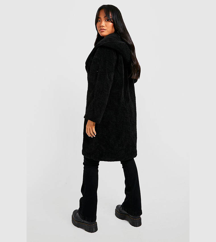 Oversized hooded teddy clearance coat