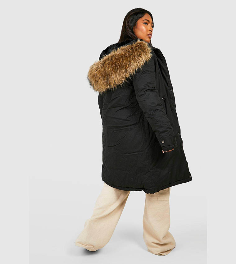Parka Coat Boohoo Ladies Winter Coats Buy Boohoo Faux Fur Trim