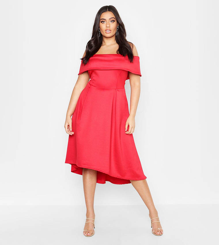 Double layered midi clearance dress