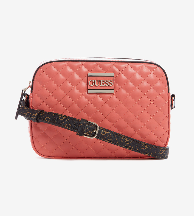 Buy Guess Kamryn Top Zip Cross Body Bag Pink In Pink 6thStreet Kuwait