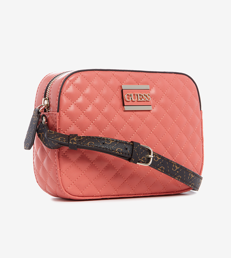 Buy Guess Kamryn Top Zip Cross Body Bag Pink In Pink 6thStreet Kuwait
