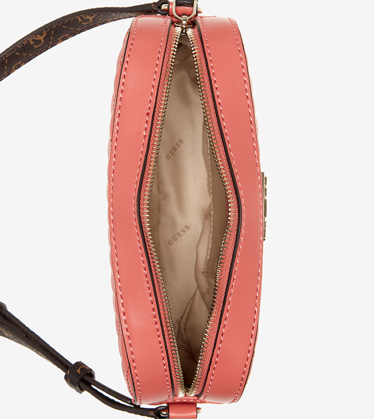Buy Guess Kamryn Top Zip Cross Body Bag Pink In Pink 6thStreet Kuwait