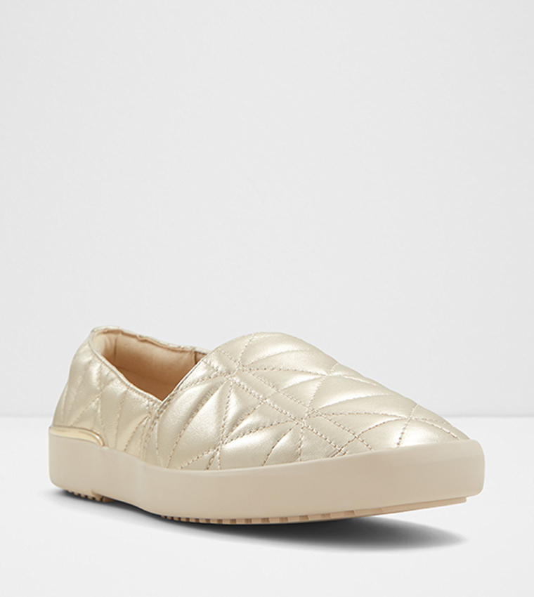 Buy Aldo QUILTEN Quilted Slip On Shoes In Gold 6thStreet Kuwait