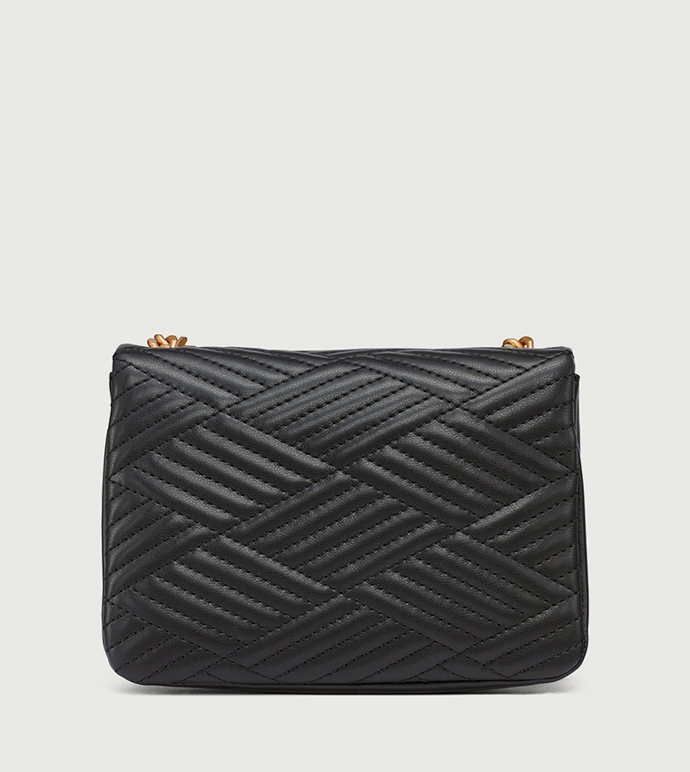 DEEDRA Quilted Flap Shoulder Bag