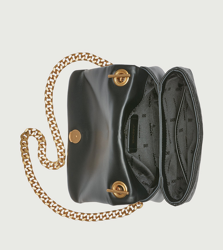 DEEDRA Quilted Flap Shoulder Bag