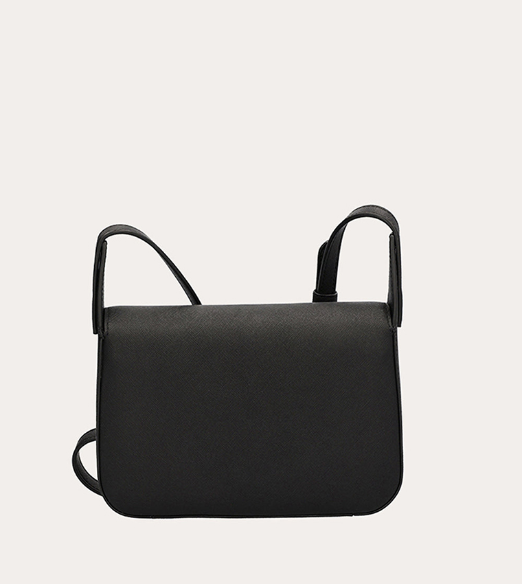 AVRIL Logo Detail Flap Crossbody Bag