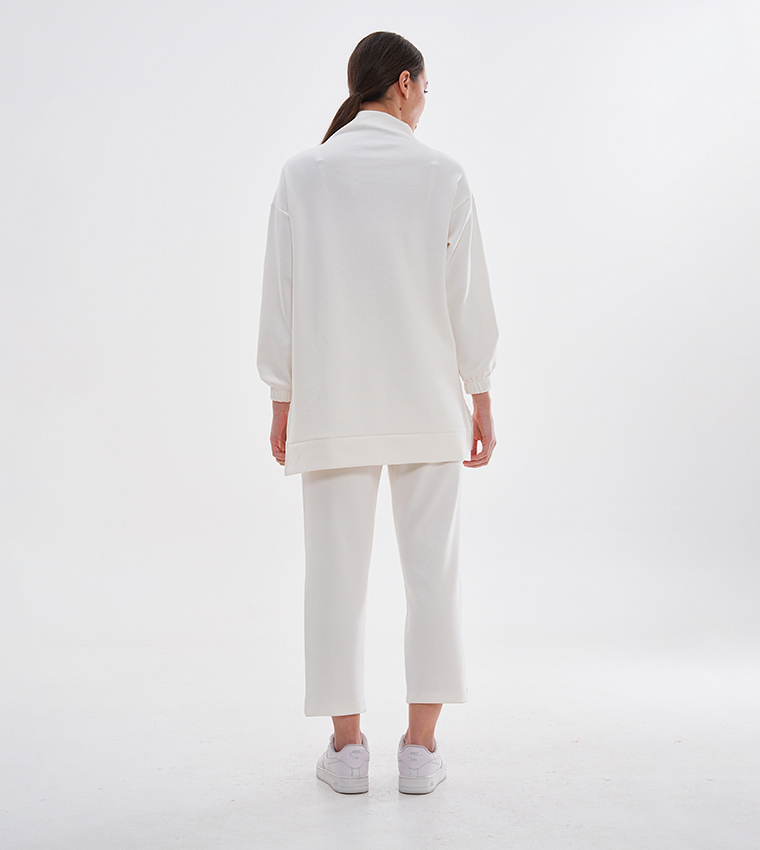 Piping Detail High Neck Co-Ord Set