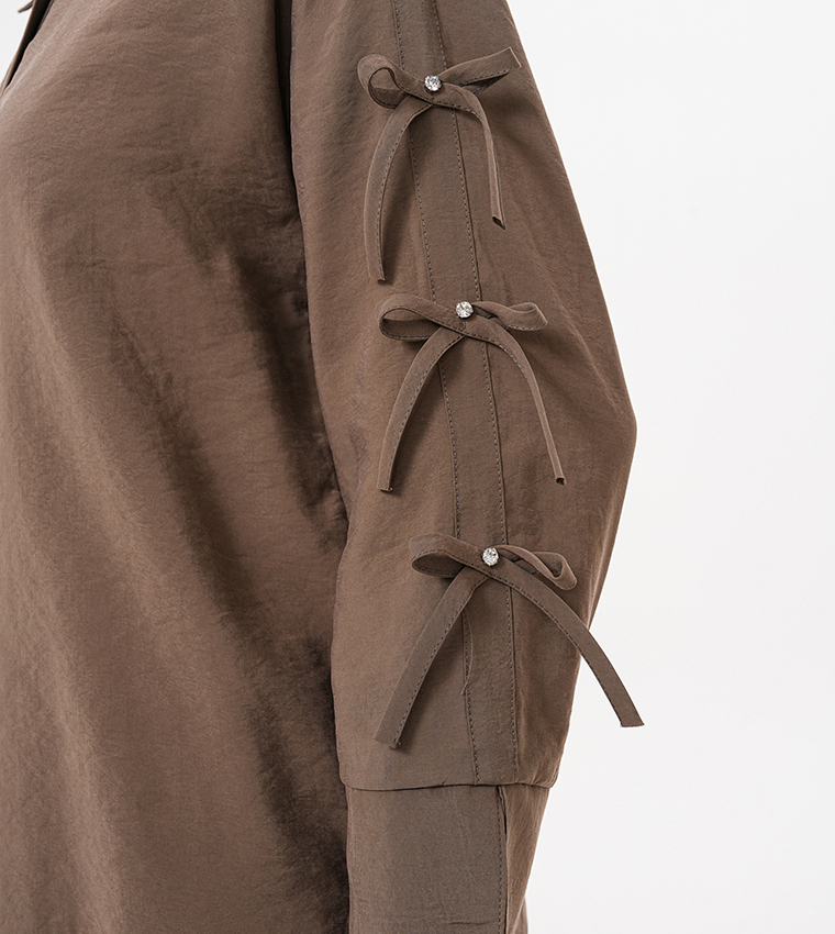 Crinkled Bow Detail Co-Ord Set