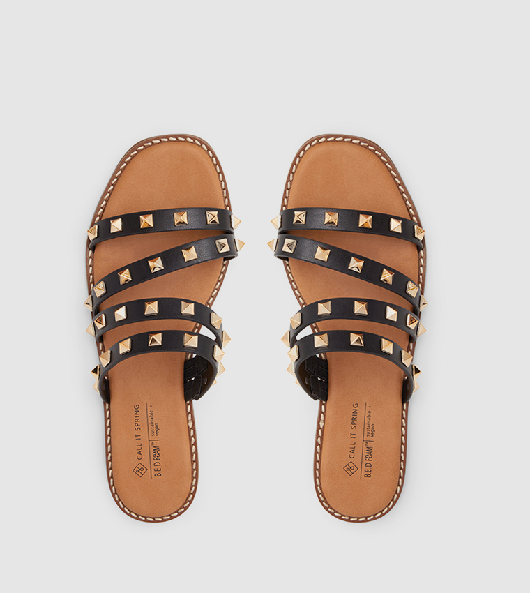 RADD Studded Strappy Flat Sandals