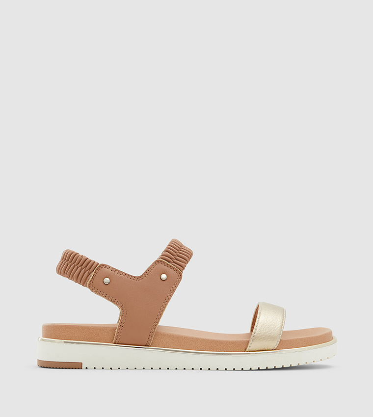 Dressy gold flat store sandals
