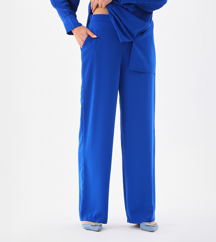 Appliqued Pleated Sleeves Co-Ord Set