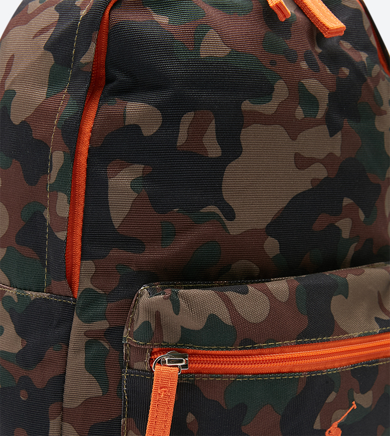 Top Zip Closure Front Pocket Details Backpack - Multi RAS10134A-MULTI