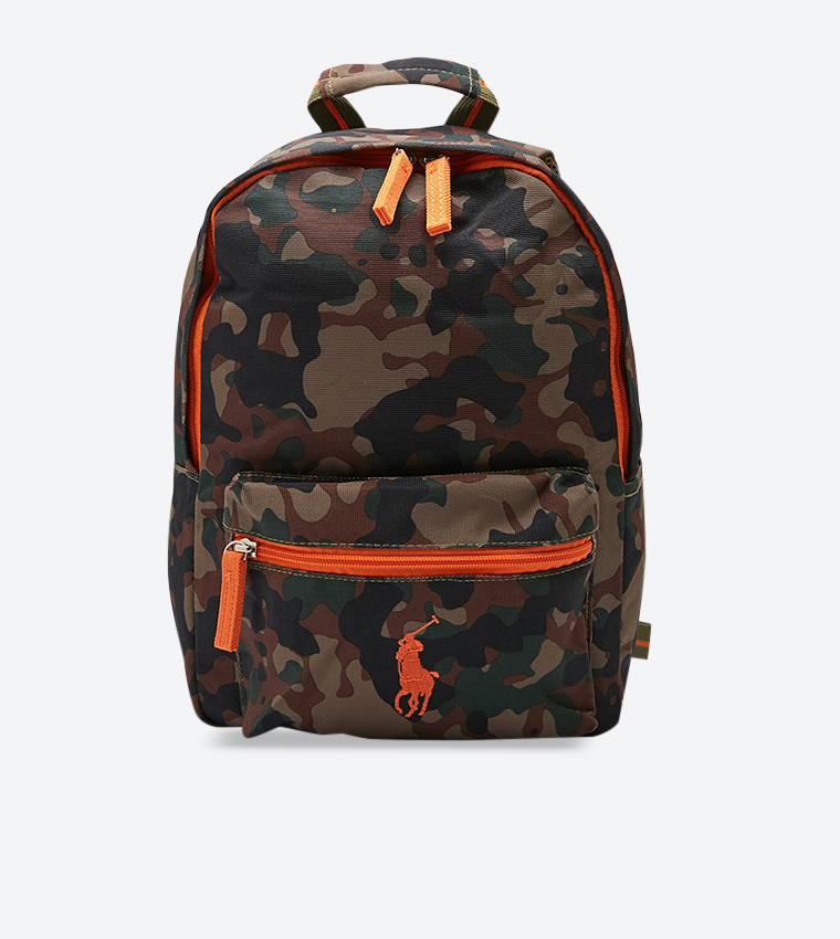 Top Zip Closure Front Pocket Details Backpack - Multi RAS10134A-MULTI