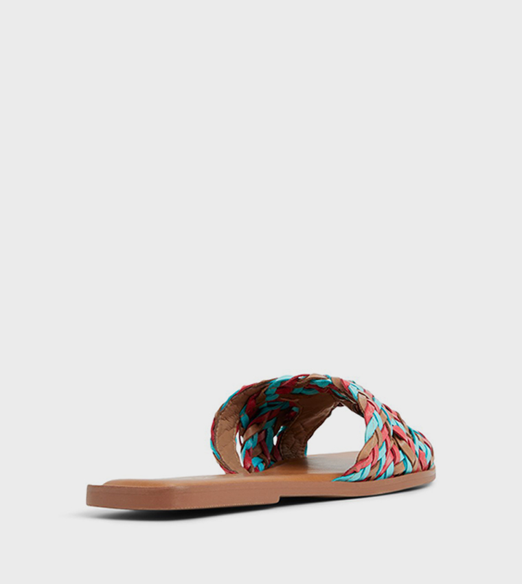 RAVELLE Braided Flat Sandals
