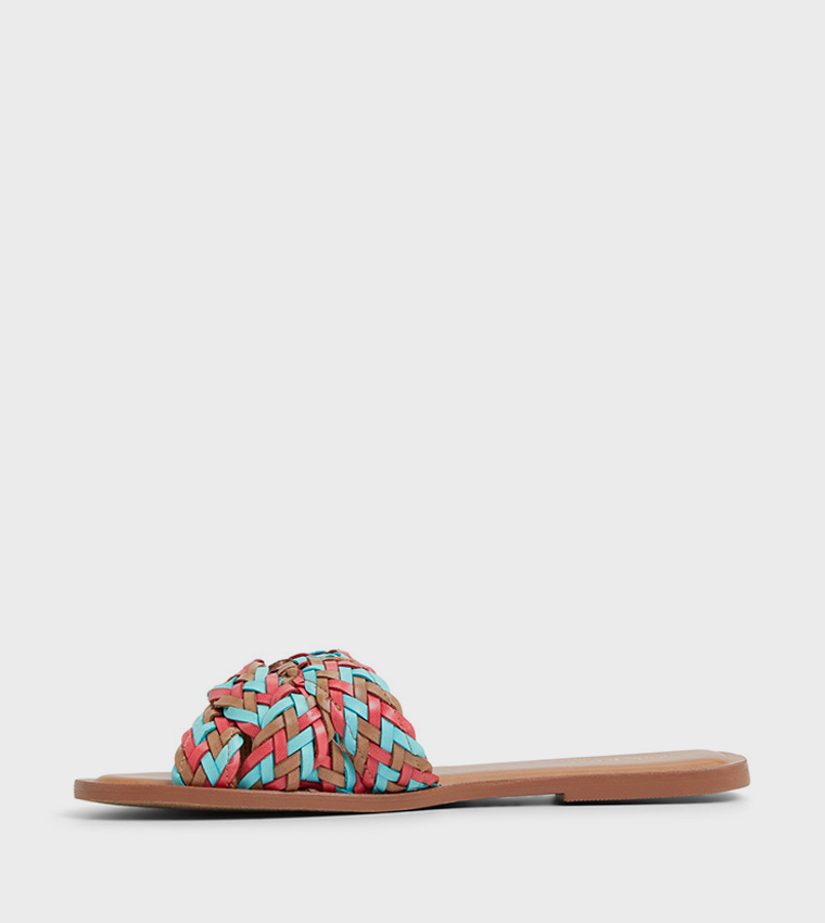 RAVELLE Braided Flat Sandals