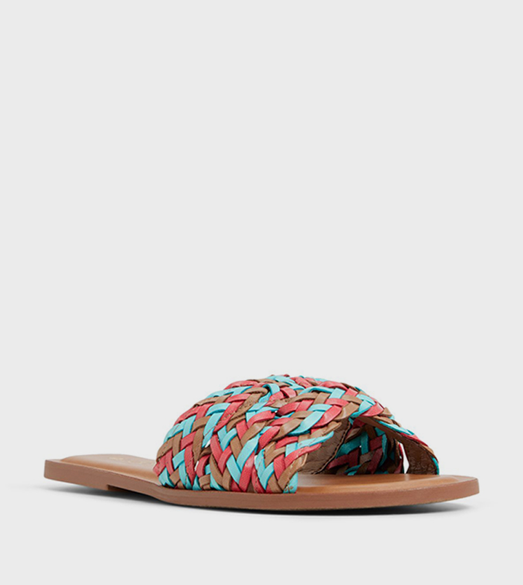 RAVELLE Braided Flat Sandals