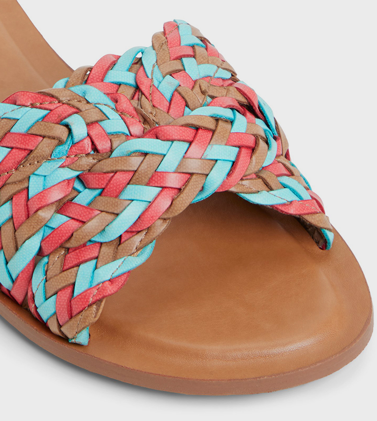 RAVELLE Braided Flat Sandals