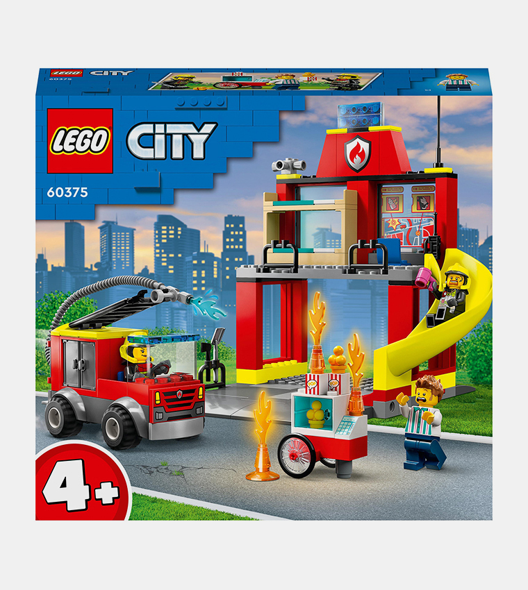 Buy LEGO R B Kids Fire Station And Fire Truck DIY Lego Set In