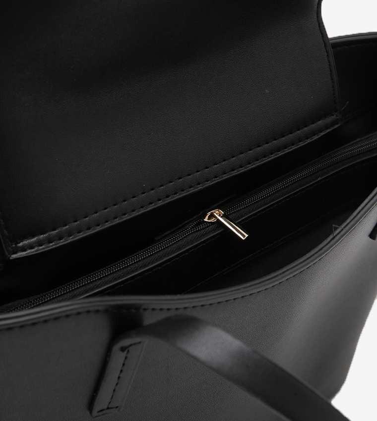 Handbag Rbt Buy R&B Hand Bag With Detachable Strap And Zip Closure In Black ...